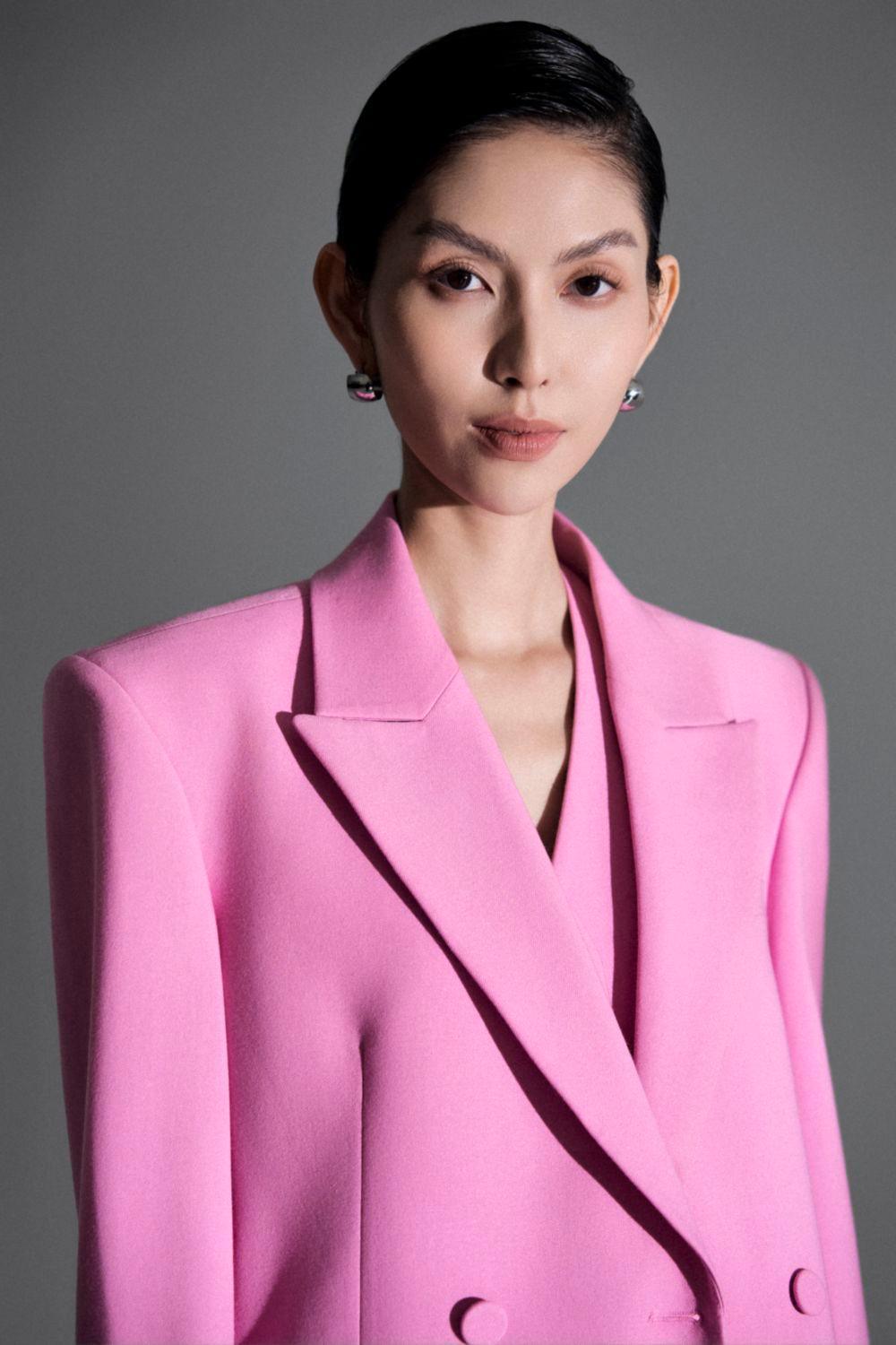 Olivia Straight Peak Lapel Twill Blazer - MEAN BLVD