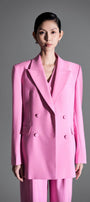 Olivia Straight Peak Lapel Twill Blazer - MEAN BLVD