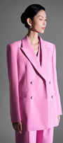 Olivia Straight Peak Lapel Twill Blazer - MEAN BLVD