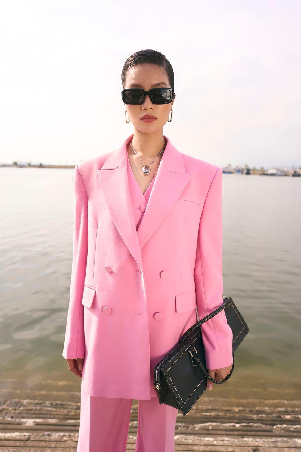 Olivia Straight Peak Lapel Twill Blazer - MEAN BLVD