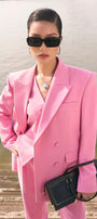 Olivia Straight Peak Lapel Twill Blazer - MEAN BLVD