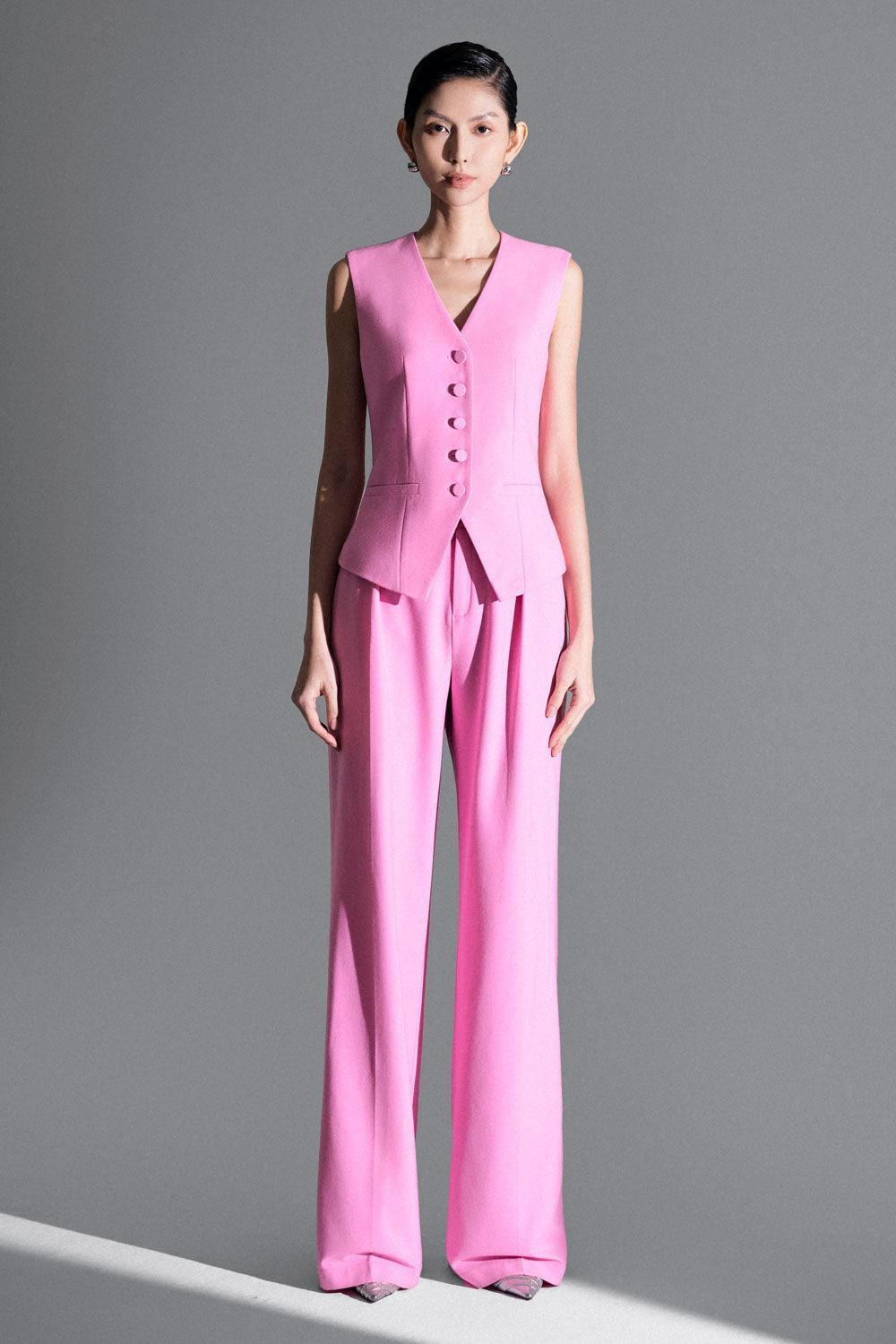 Olivia Straight Welt Pocket Twill Vest - MEAN BLVD