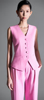 Olivia Straight Welt Pocket Twill Vest - MEAN BLVD