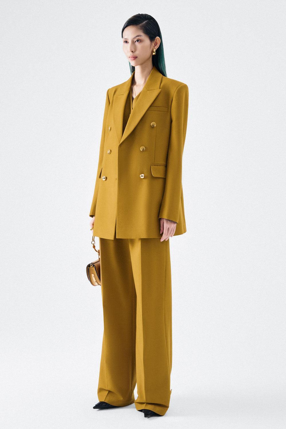 Olivia Straight Wide Leg Twill Pants - MEAN BLVD
