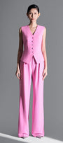 Olivia Straight Wide Leg Twill Pants - MEAN BLVD