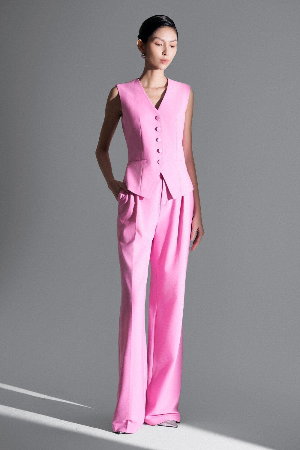 Olivia Straight Wide Leg Twill Pants - MEAN BLVD