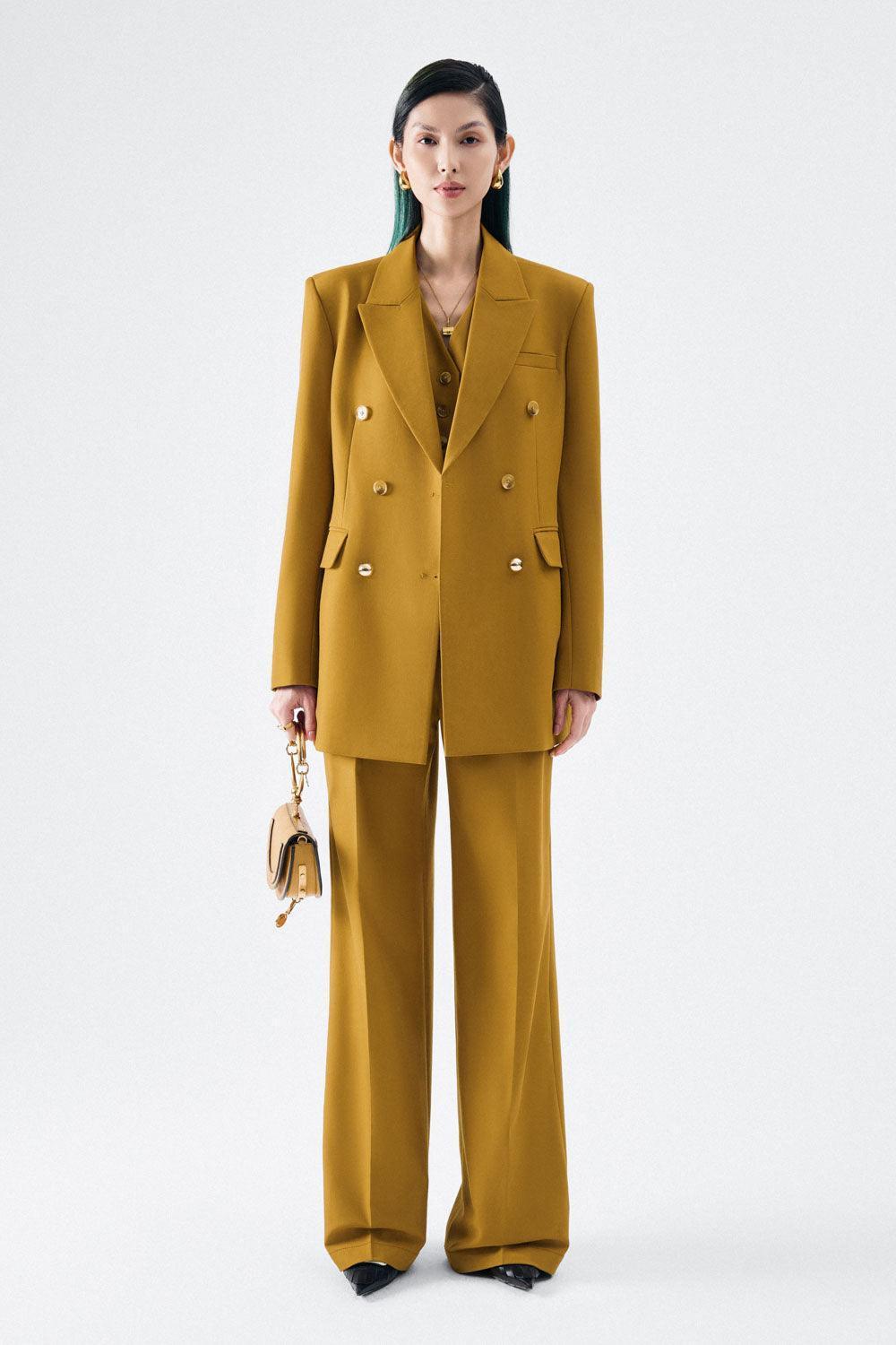 Olivia Straight Wide Leg Twill Pants - MEAN BLVD