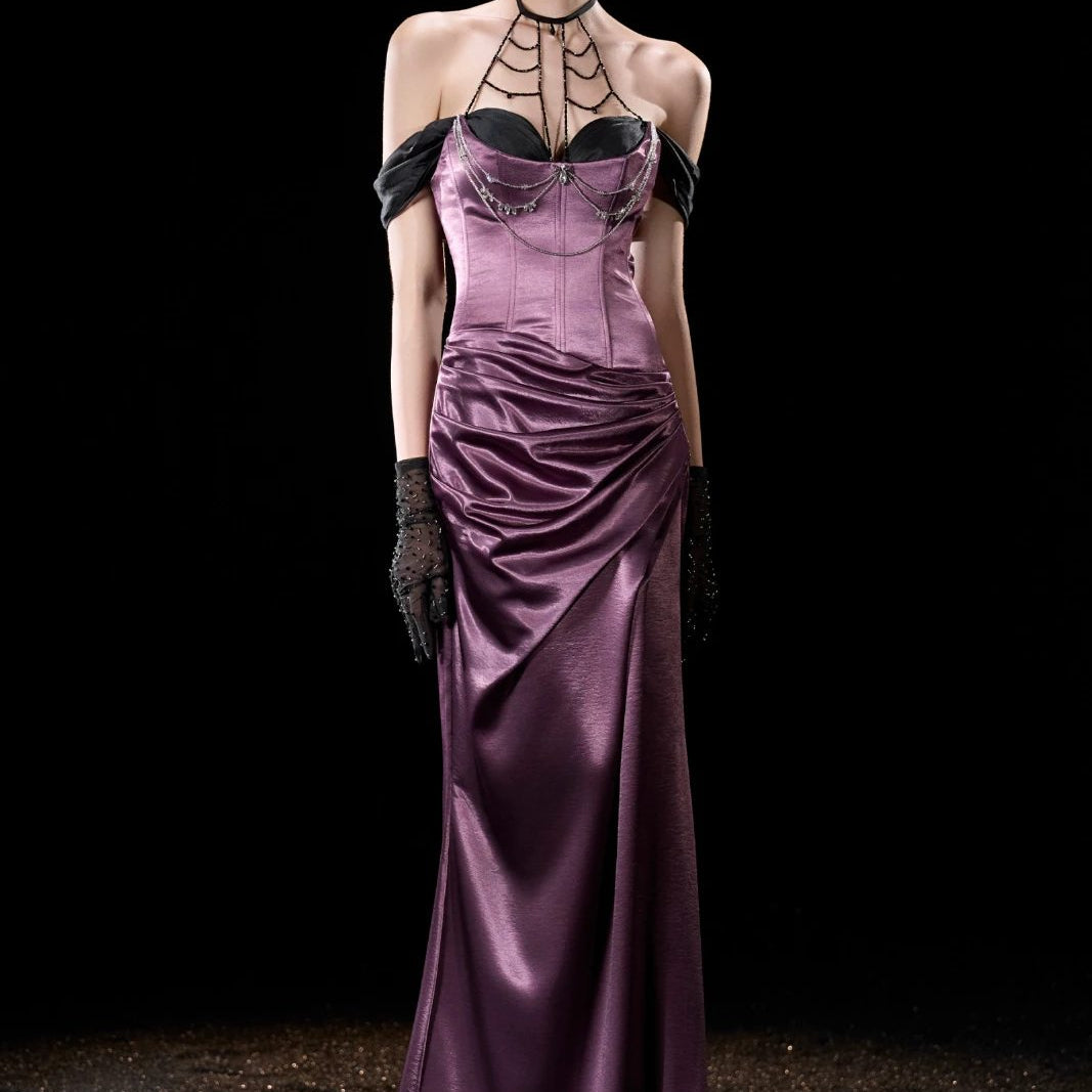 Onyx Chain Detail Maxi Dress - MEAN BLVD
