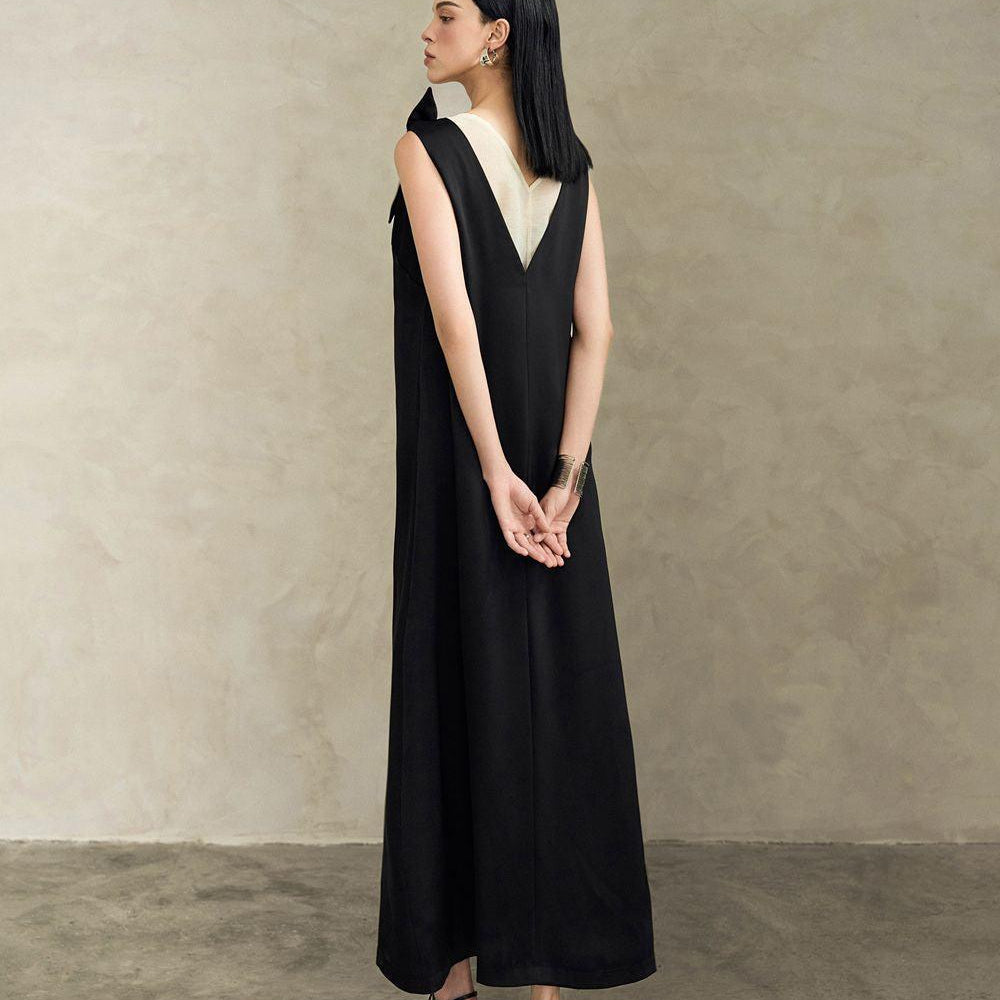 Ophira Straight Sleeveless Silk Ankle Length Dress - MEAN BLVD