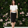 Paige Sabrina Neck Knitted Fabric Crop Top - MEAN BLVD