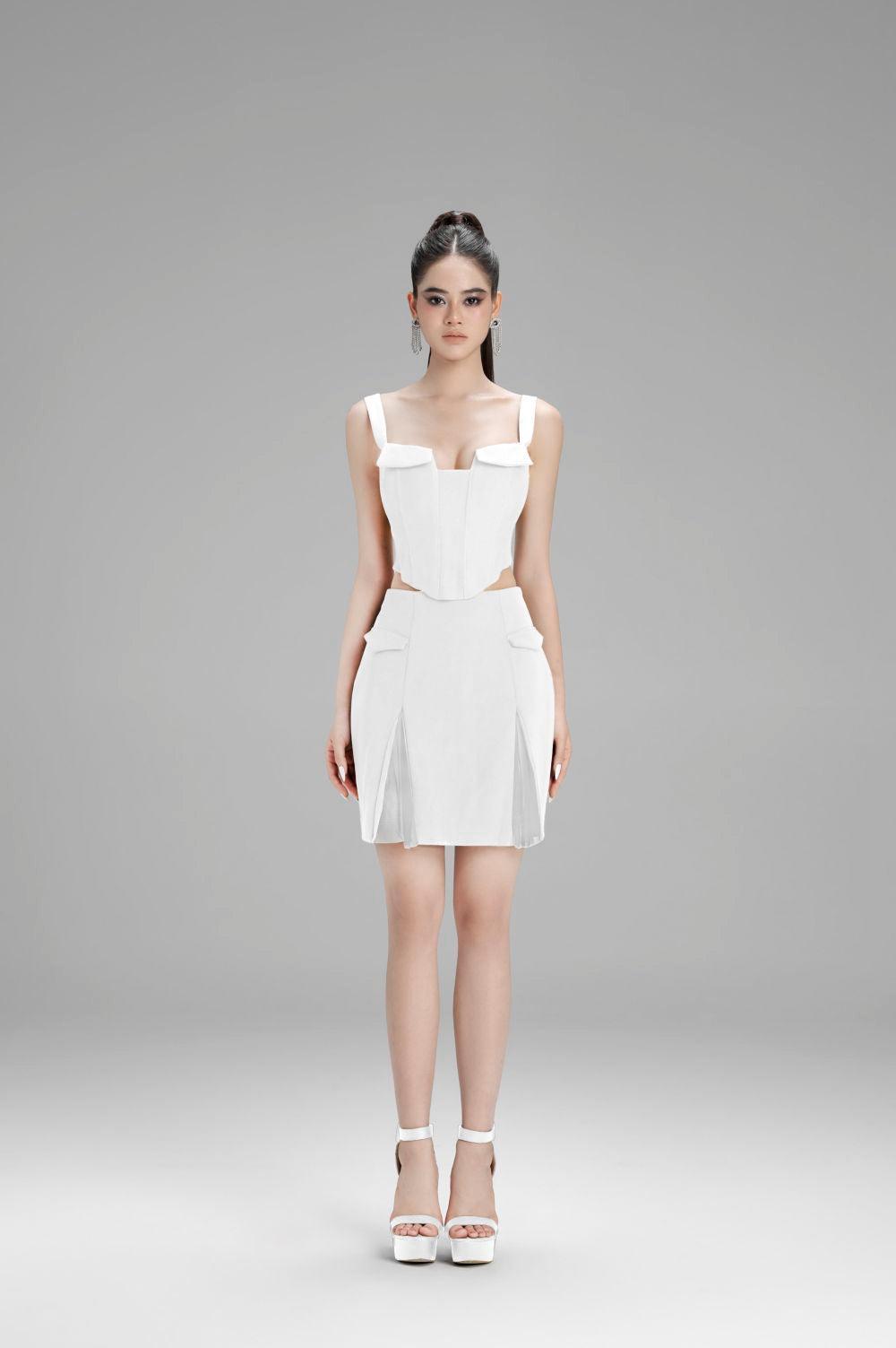 Paisley Cropped Corset Polycotton Top - MEAN BLVD