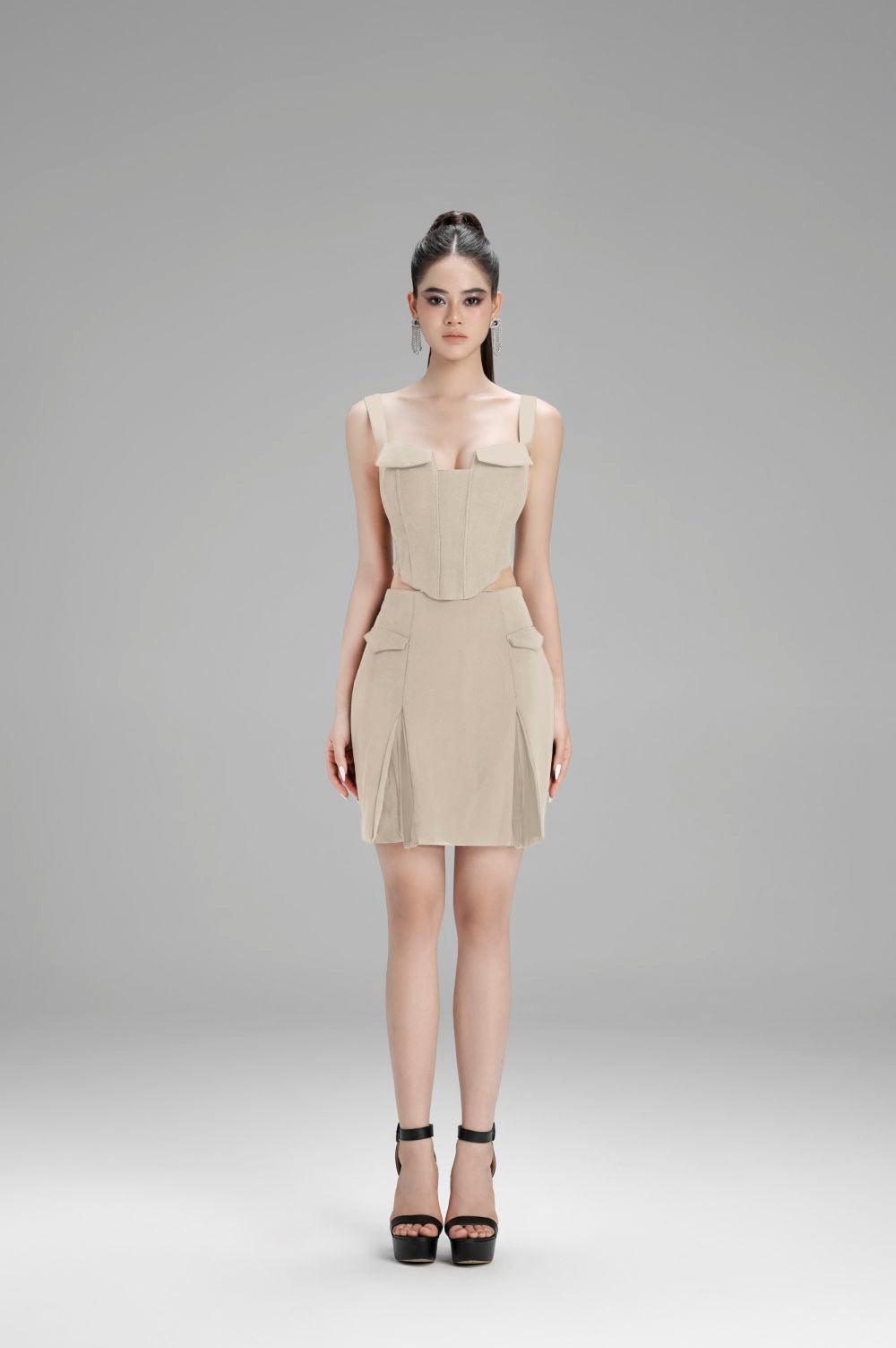 Paisley Cropped Corset Polycotton Top - MEAN BLVD