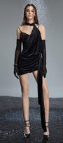 Paityn Bodycon Camisole Spandex Velvet Mini Dress - MEAN BLVD
