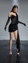 Paityn Bodycon Camisole Spandex Velvet Mini Dress - MEAN BLVD