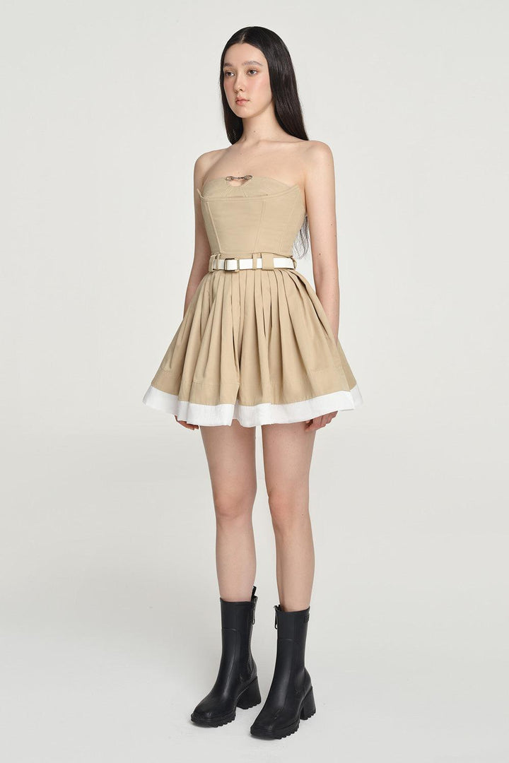 Pandora Khaki Mini Dress - MEAN BLVD