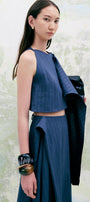 Pansy Cropped Sleeveless Linen Top - MEAN BLVD