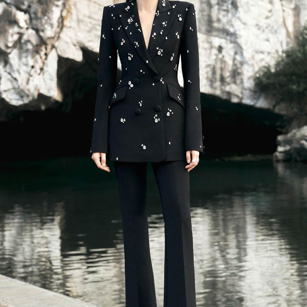 Pathfind Straight Flared Velvet Floor Length Pants - MEAN BLVD