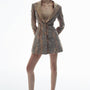 Patrick A-line Notch Lapel Mesh Taffeta Mini Dress - MEAN BLVD