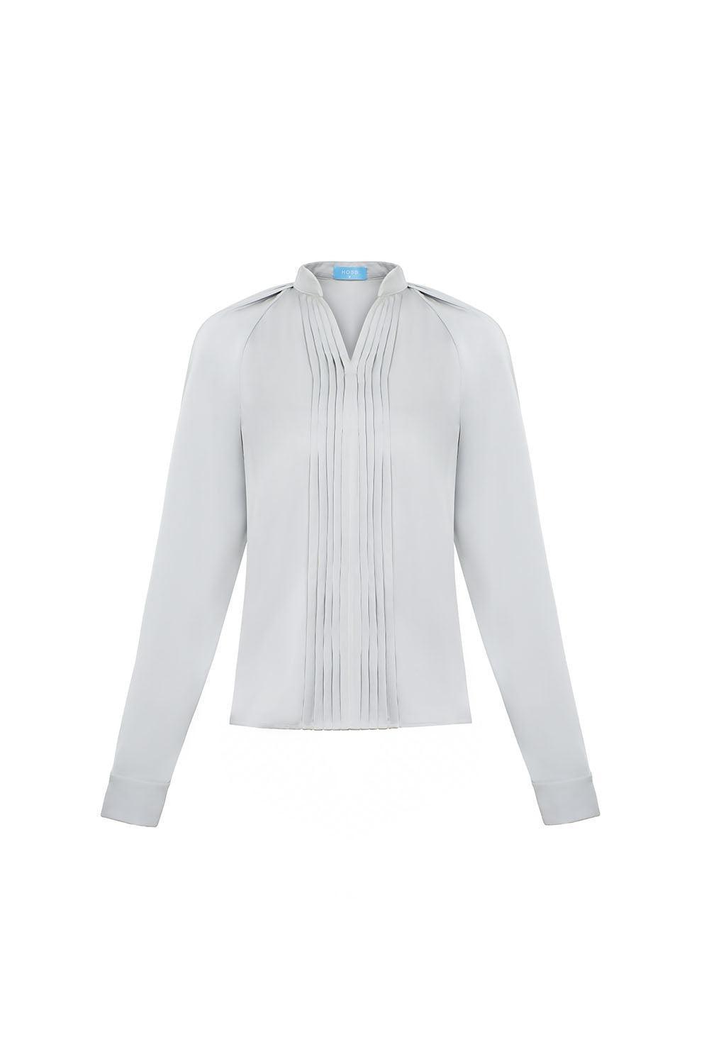 Paula Straight Pleated Satin Shirt - MEAN BLVD