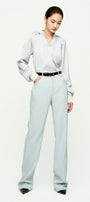 Paula Straight Pleated Satin Shirt - MEAN BLVD