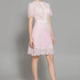 Paulina A-line Round Neck Lace Above The Knee Dress - MEAN BLVD