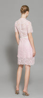 Paulina A-line Round Neck Lace Above The Knee Dress - MEAN BLVD