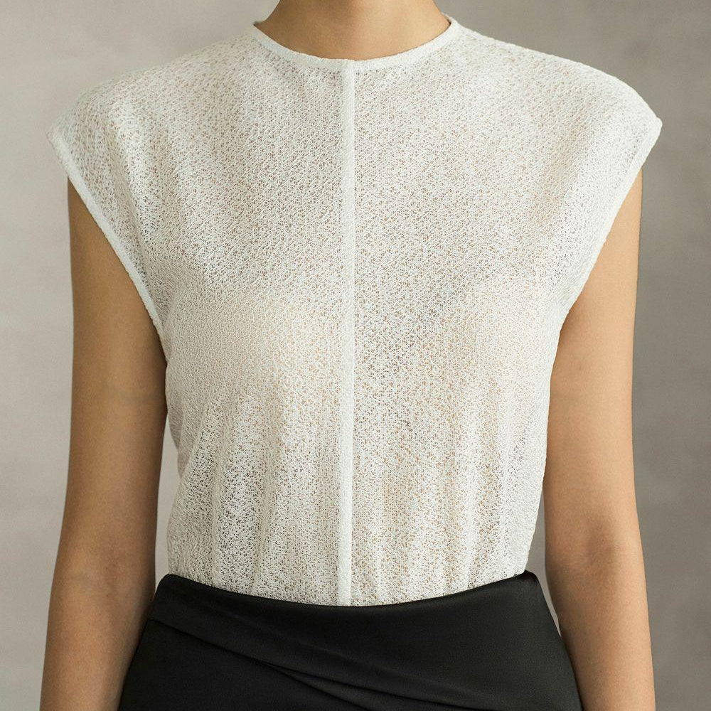 Pearl Straight Cap Sleeved Lace Top - MEAN BLVD