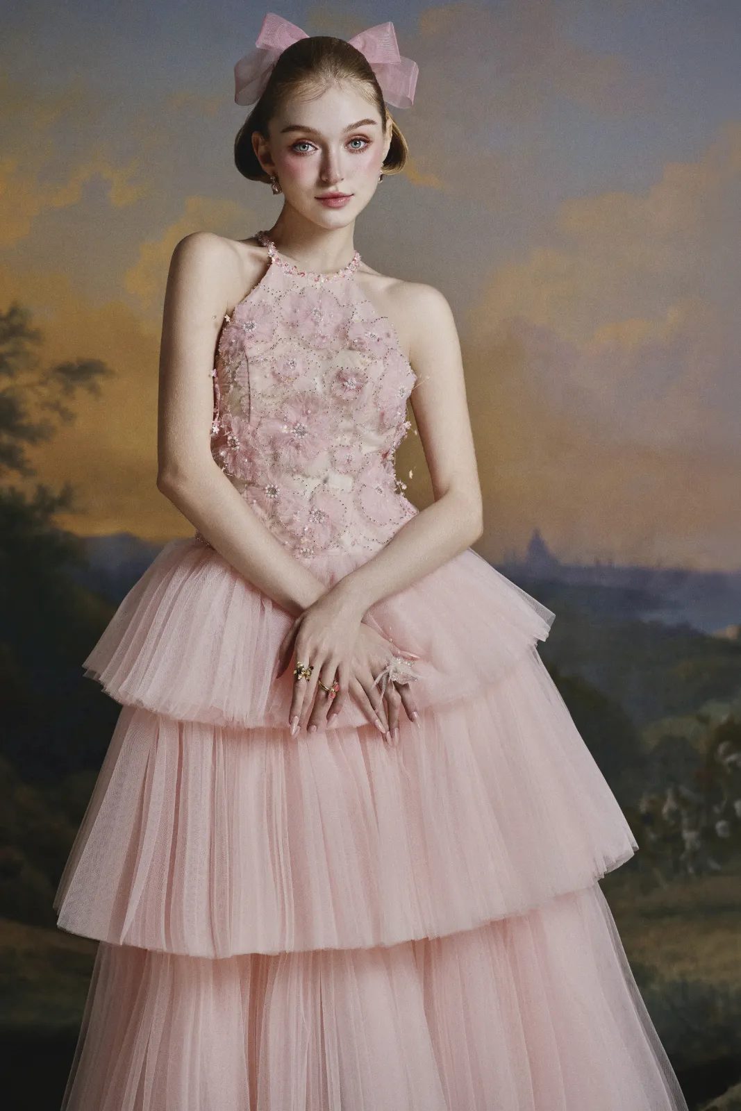 Penelope Tiered Tulle Midi Dress - MEAN BLVD