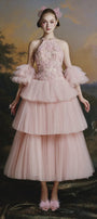 Penelope Tiered Tulle Midi Dress - MEAN BLVD