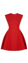 Peony Fit and Flare Round Neck Cotton Blend Mini Dress - MEAN BLVD