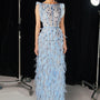 Peralta Sheath Feather Twill Floor Length Dress - MEAN BLVD
