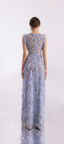 Peralta Sheath Feather Twill Floor Length Dress - MEAN BLVD
