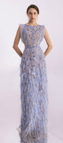 Peralta Sheath Feather Twill Floor Length Dress - MEAN BLVD
