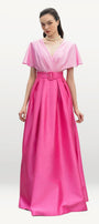 Perrine A-line V-Neck Silk Taffeta Floor Length Dress - MEAN BLVD
