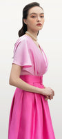 Perrine A-line V-Neck Silk Taffeta Floor Length Dress - MEAN BLVD