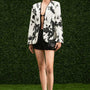 Persephone Straight Lapelless Khaki Blazer - MEAN BLVD