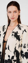 Persephone Straight Lapelless Khaki Blazer - MEAN BLVD