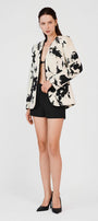 Persephone Straight Lapelless Khaki Blazer - MEAN BLVD