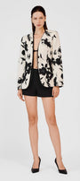 Persephone Straight Lapelless Khaki Blazer - MEAN BLVD