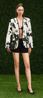 Persephone Straight Lapelless Khaki Blazer - MEAN BLVD
