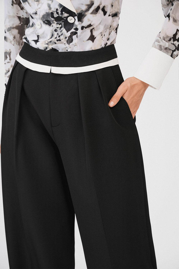 Persephone Straight Side Pleated Rain Cloth Floor Length Pants - MEAN BLVD