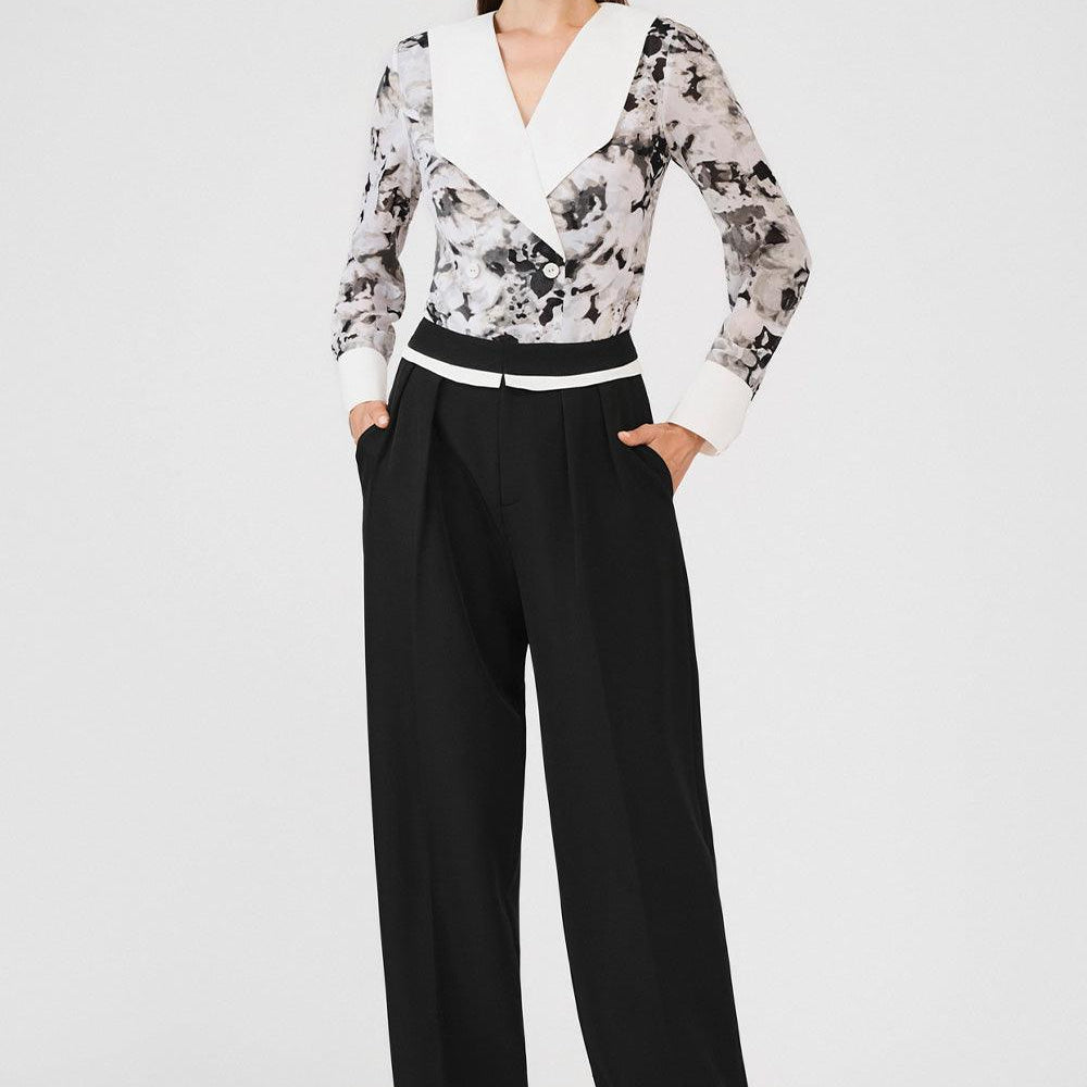 Persephone Straight Side Pleated Rain Cloth Floor Length Pants - MEAN BLVD