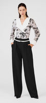 Persephone Straight Side Pleated Rain Cloth Floor Length Pants - MEAN BLVD