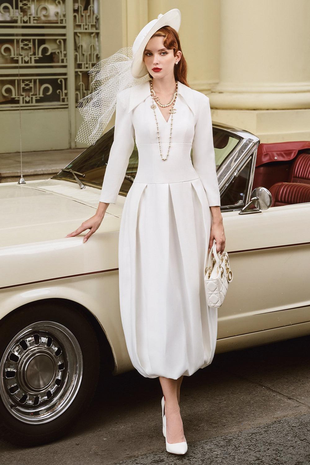 Peyton Cocoon Pleated Spandex Homespun Midi Dress - MEAN BLVD