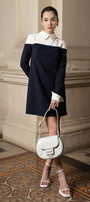 Peyton Straight Shirt Collar Polycotton Mini Dress - MEAN BLVD