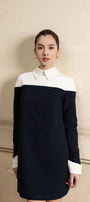 Peyton Straight Shirt Collar Polycotton Mini Dress - MEAN BLVD