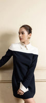 Peyton Straight Shirt Collar Polycotton Mini Dress - MEAN BLVD