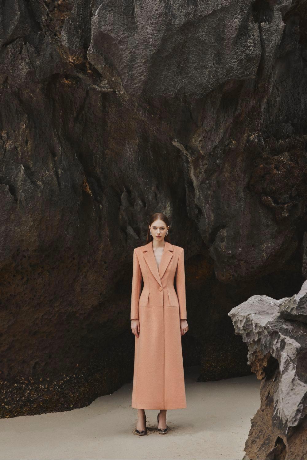 Peyton Structured Notch Lapel Felt Trench Coat - MEAN BLVD