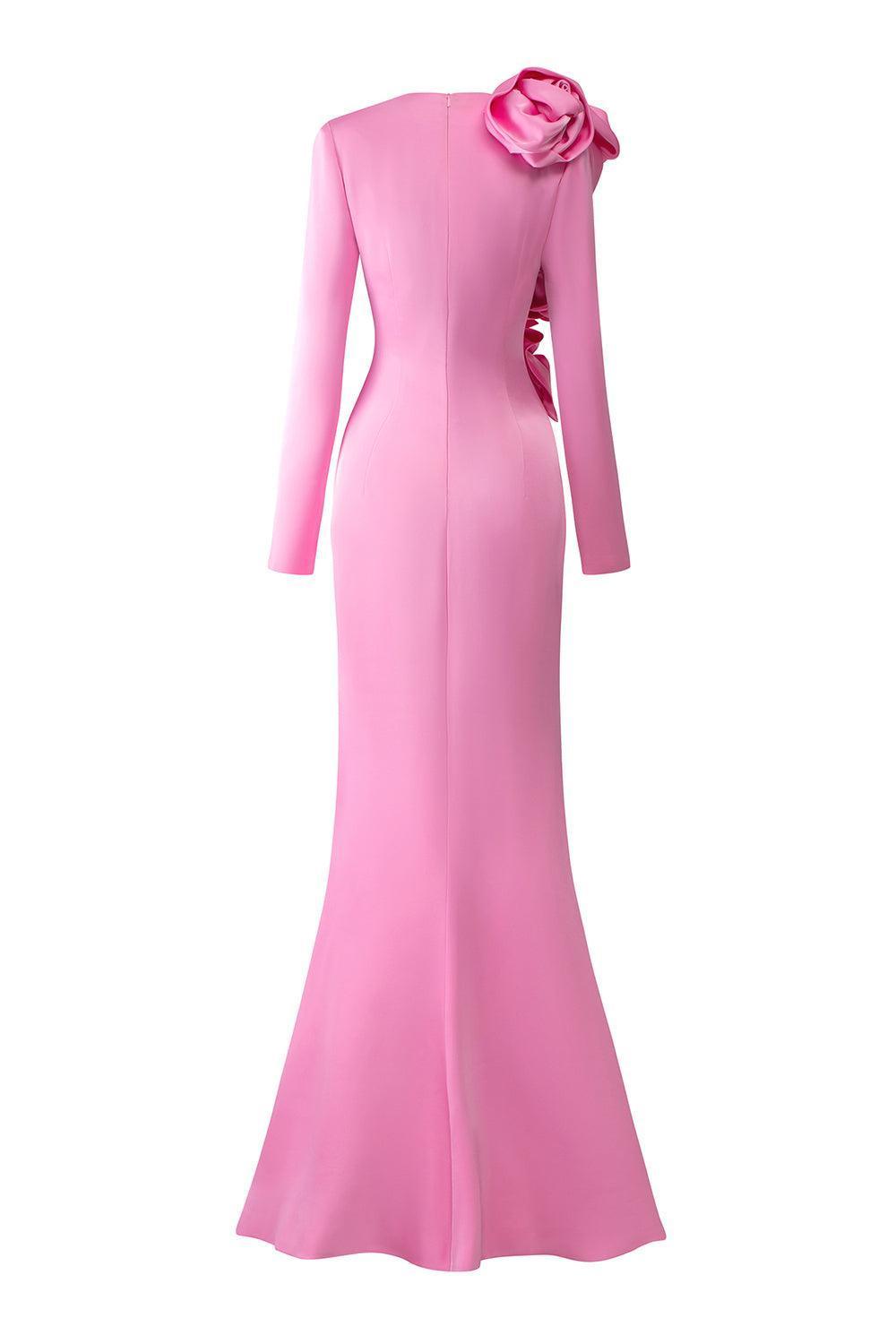 Phantasm Trumpet Long Sleeved Silk Floor Length Dress - MEAN BLVD