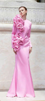 Phantasm Trumpet Long Sleeved Silk Floor Length Dress - MEAN BLVD
